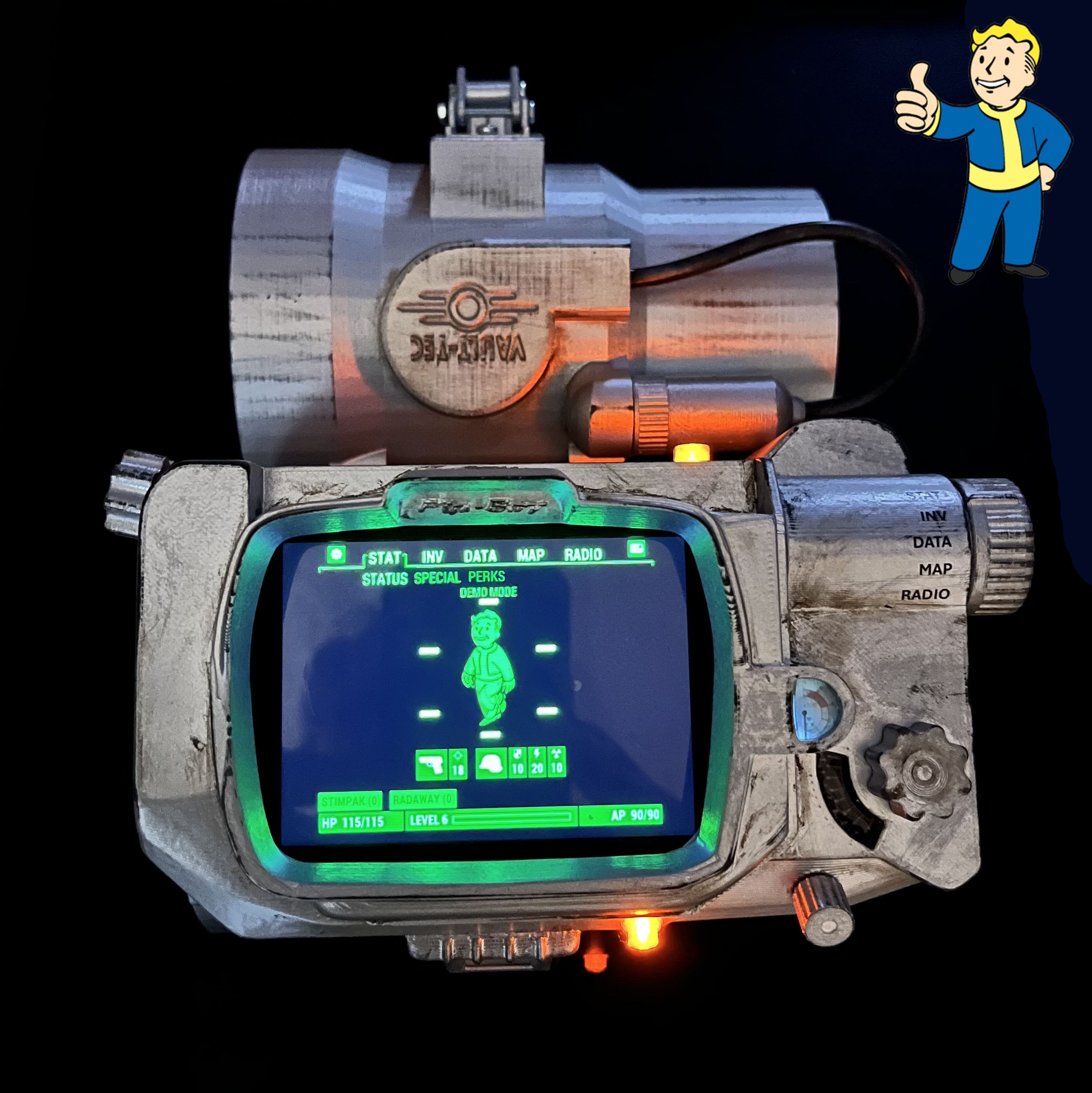 Fallout Pip Boy 3000 MK V Cosplay wearable Semi Functional