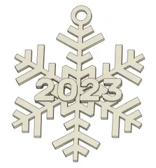 Snowflake Christmas ornament 2023