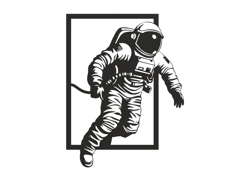 Spaceman Stencil