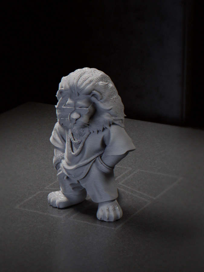 Cool Lion Figurine Animal 3D Printable