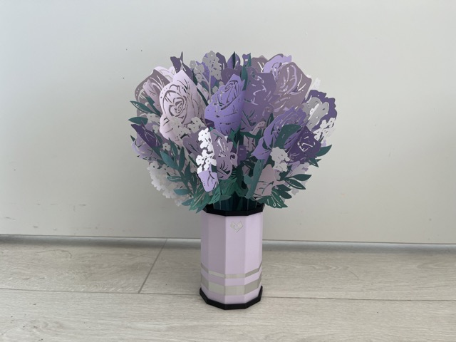lovepop paper flower  bouquet octagonal ring