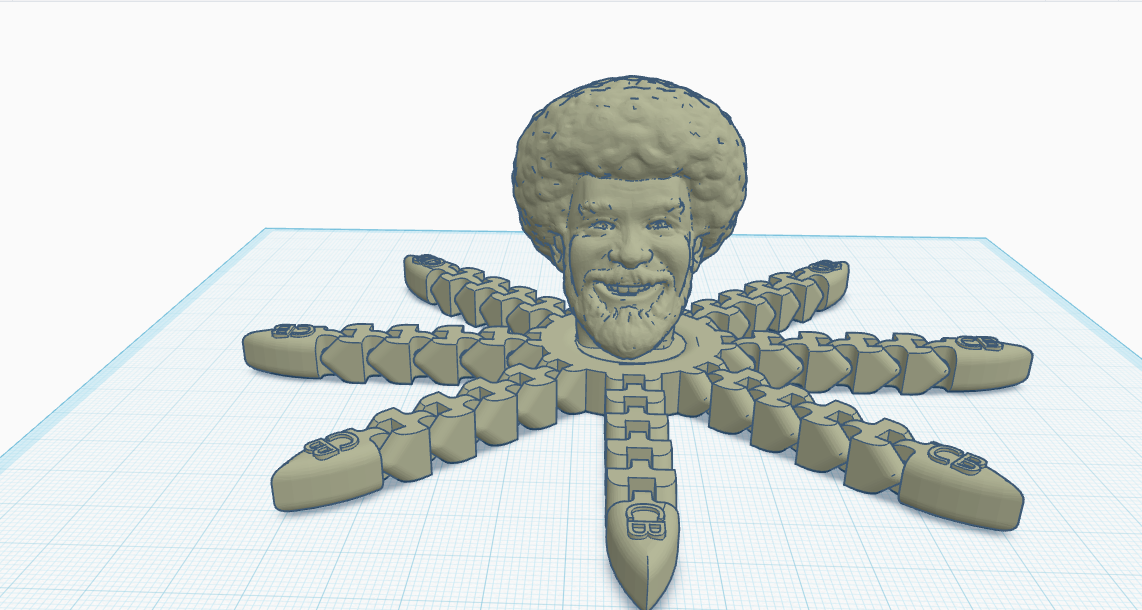 Bob Ross Articulated Octopus