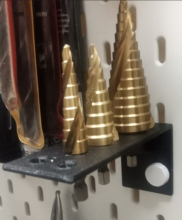 Halter für Stufenbohrer / holder step drill (SKADIS Pegboard)