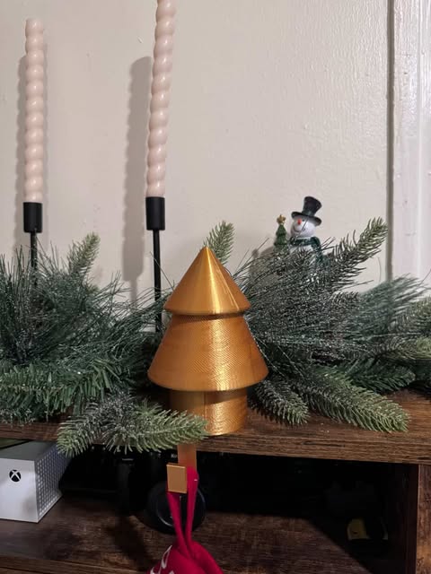 Simple Christmas Tree Stocking Holder