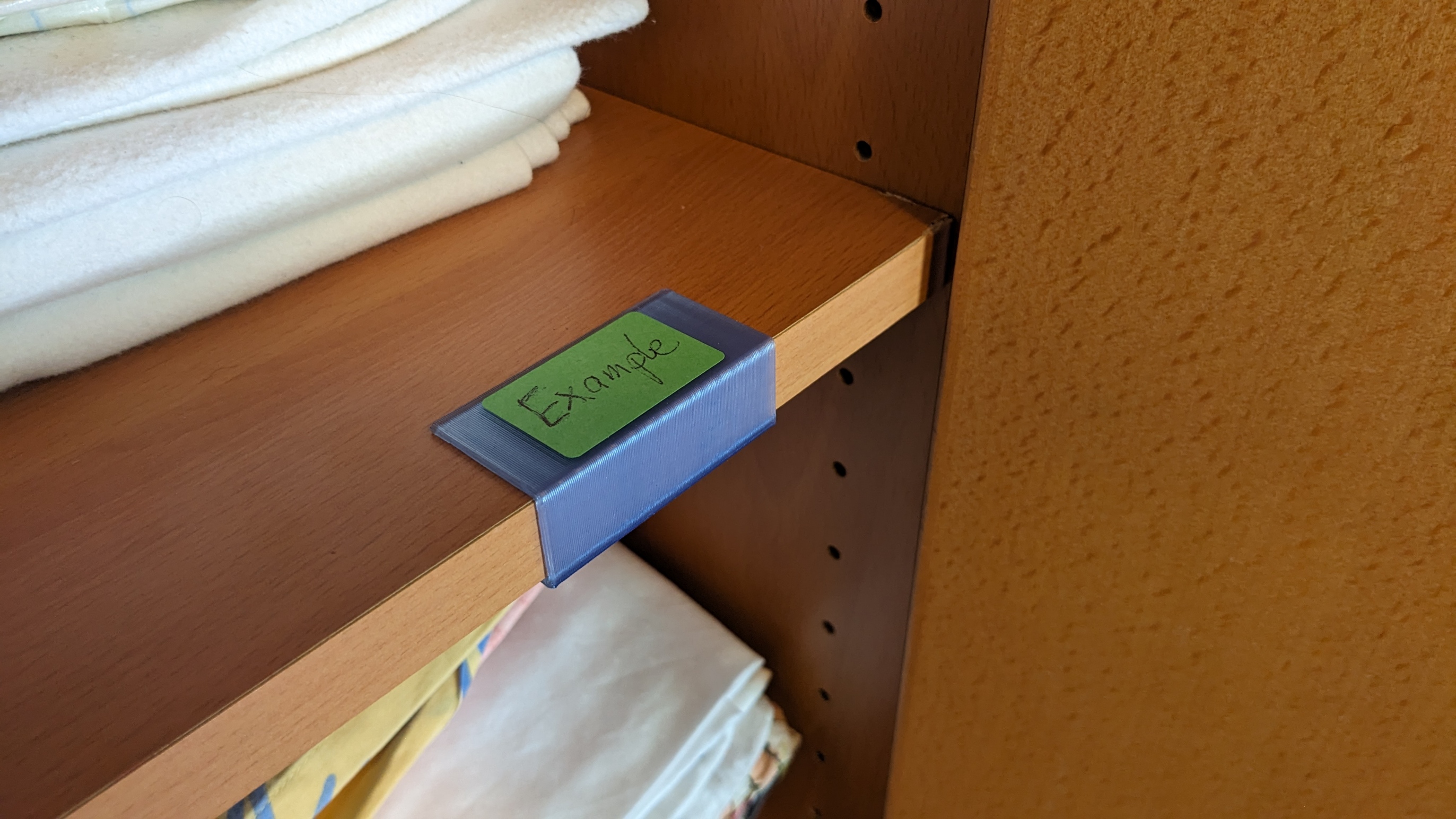 Label for 18 mm cabinet shelf (e.g. IKEA)