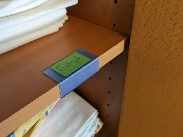 Label for 18 mm cabinet shelf (e.g. IKEA)