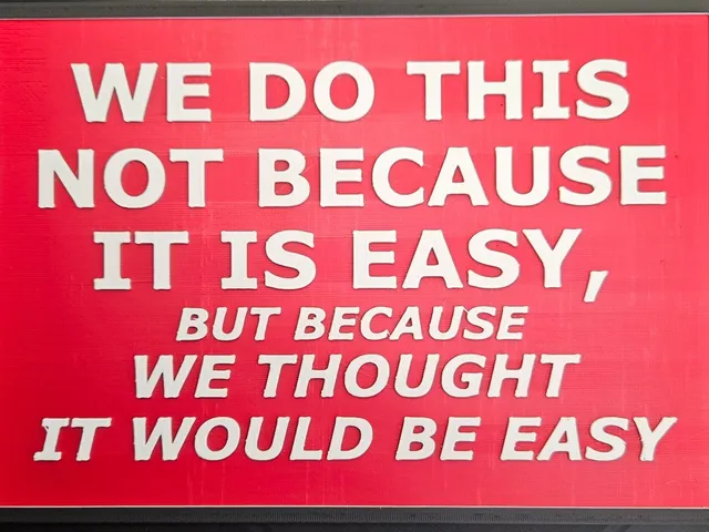 WE DO THIS NOT BECAUSE - Sign