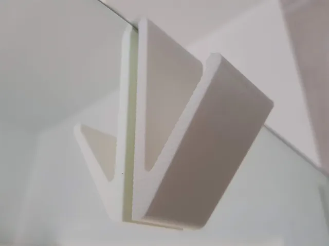 Shower glass double hook