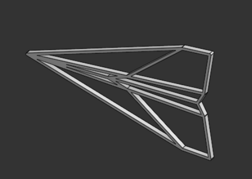 2d top view paper airplane