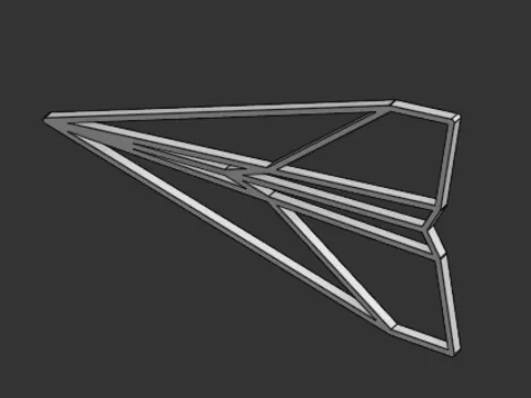2d top view paper airplane