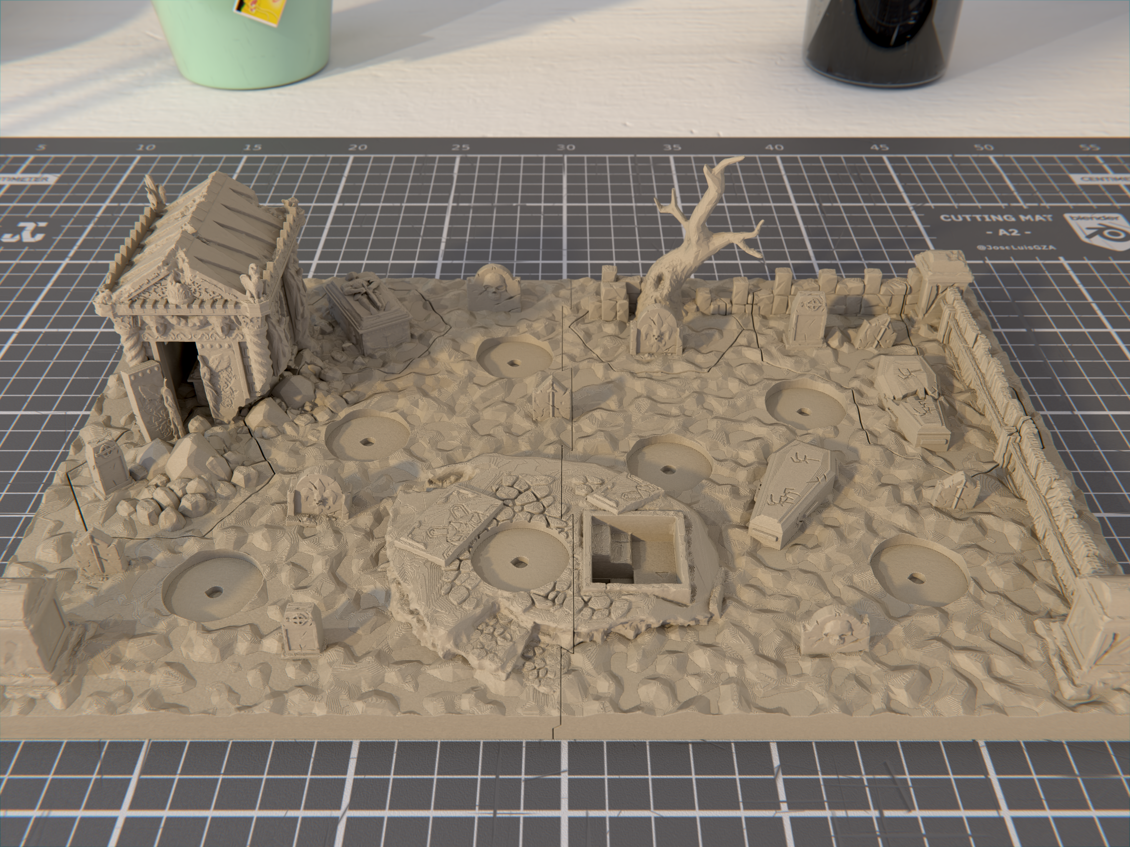 Diorama + Hex Terrain for the Sepulchral Guard