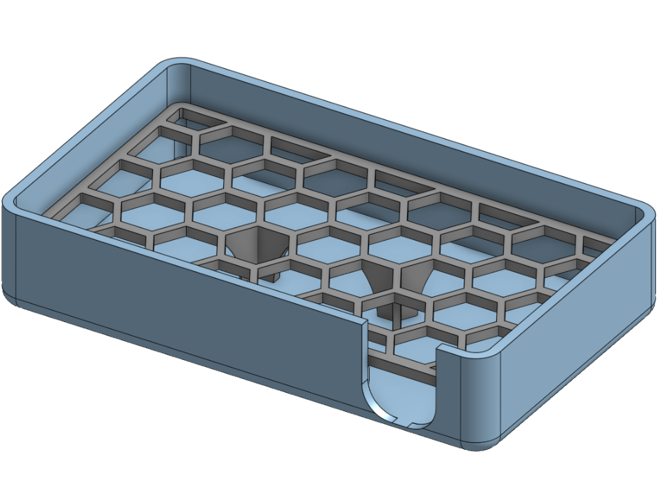 Soap Dish with Removable Hex Pattern Drainage