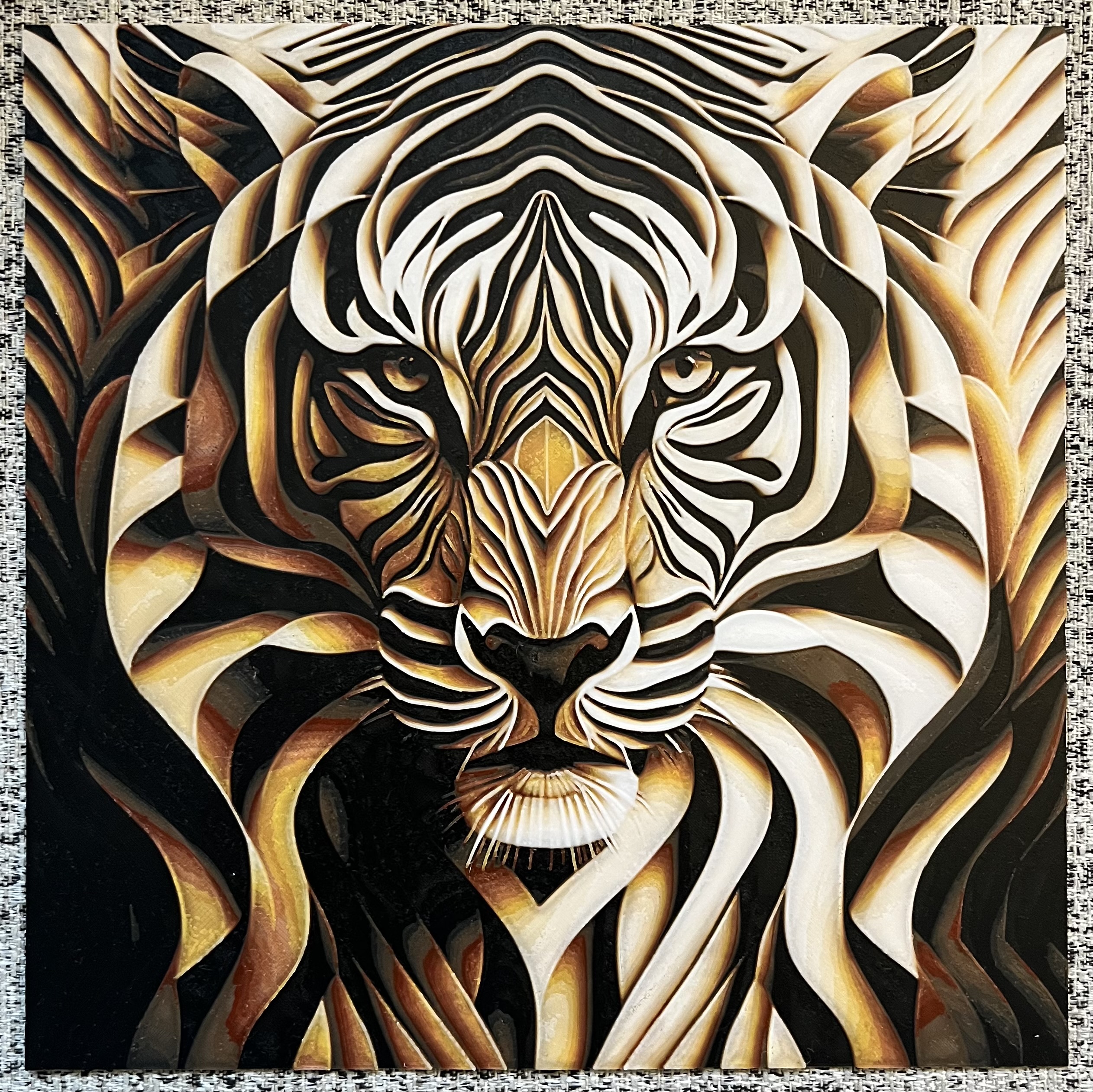 Op-Art Tiger Portrait (Filament Painting)