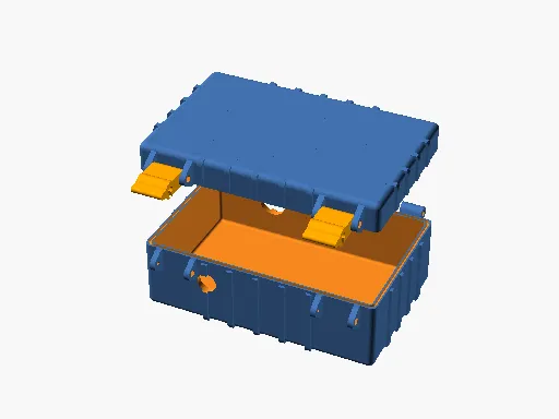 Rugged Hinged Enclosure with Snap Latches