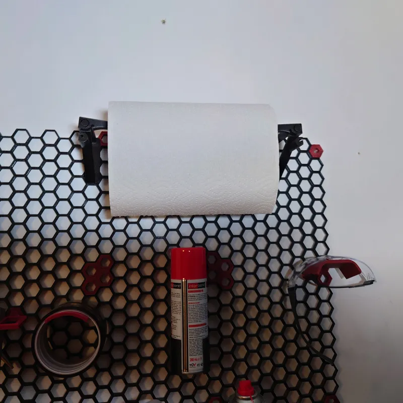 STL file Paper roll holder, FOR HOLE WALLS FROM KÜPPER (EU PEGBOARD) 🕳️・3D  printing idea to download・Cults