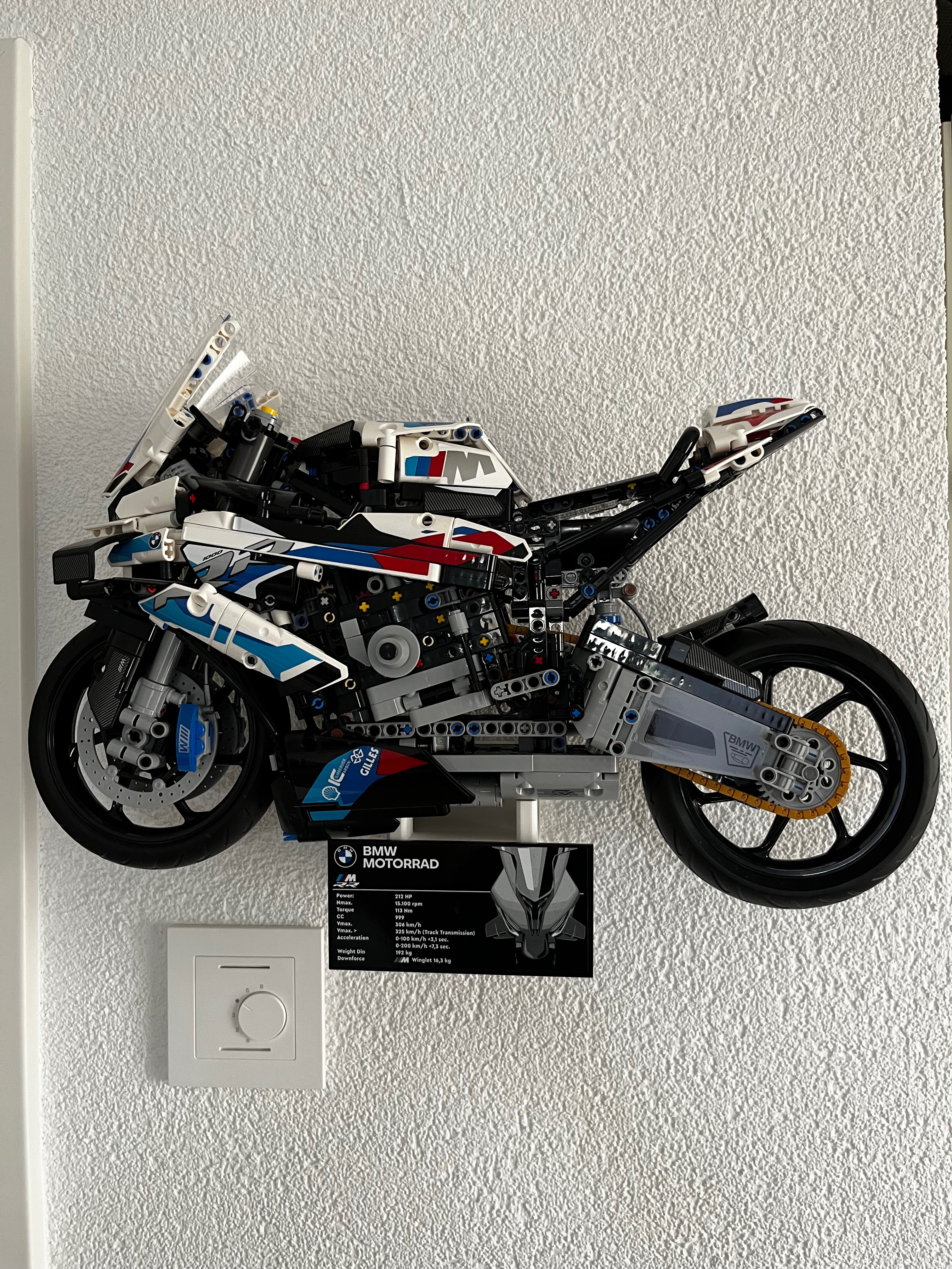 Lego BMW s1000 RR wall mount