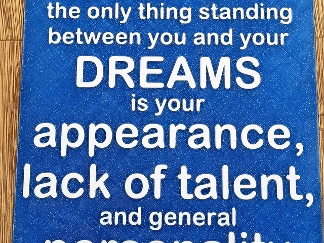 Funny Sign - "Remember the only thing standing between you and your dreams is ..." dual color design