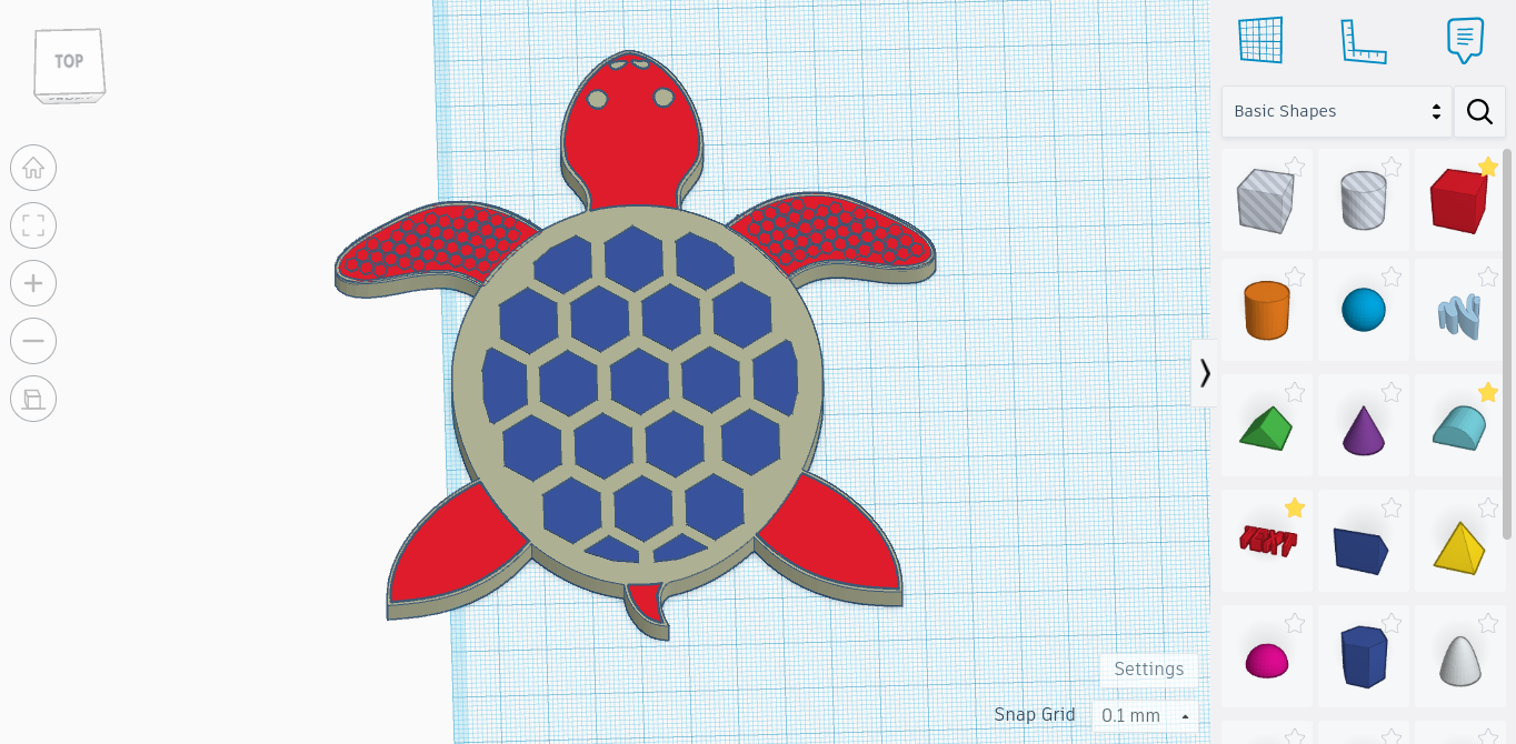 Sea turtle sand mold.