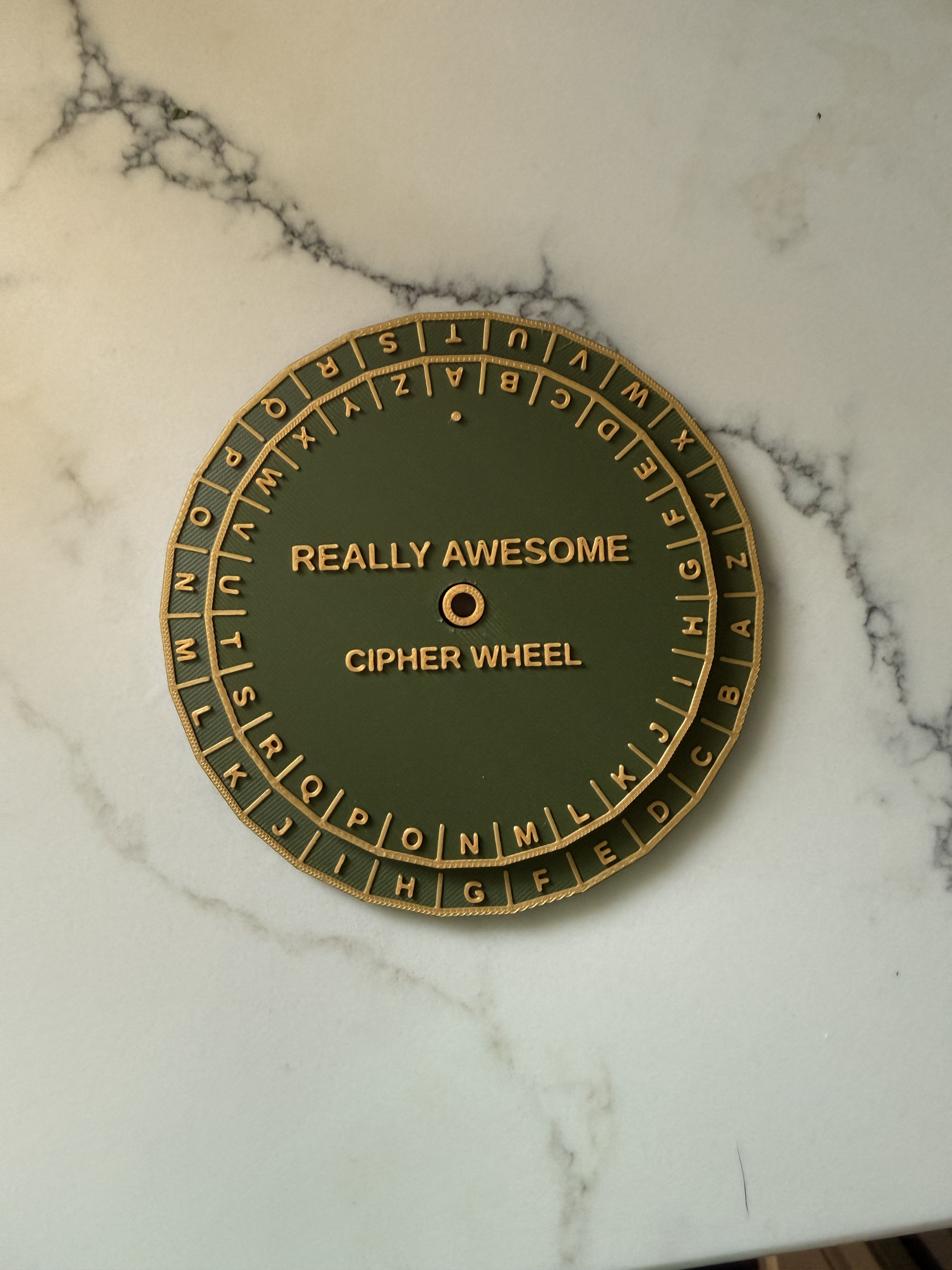 Customizable Caesar Cipher wheel
