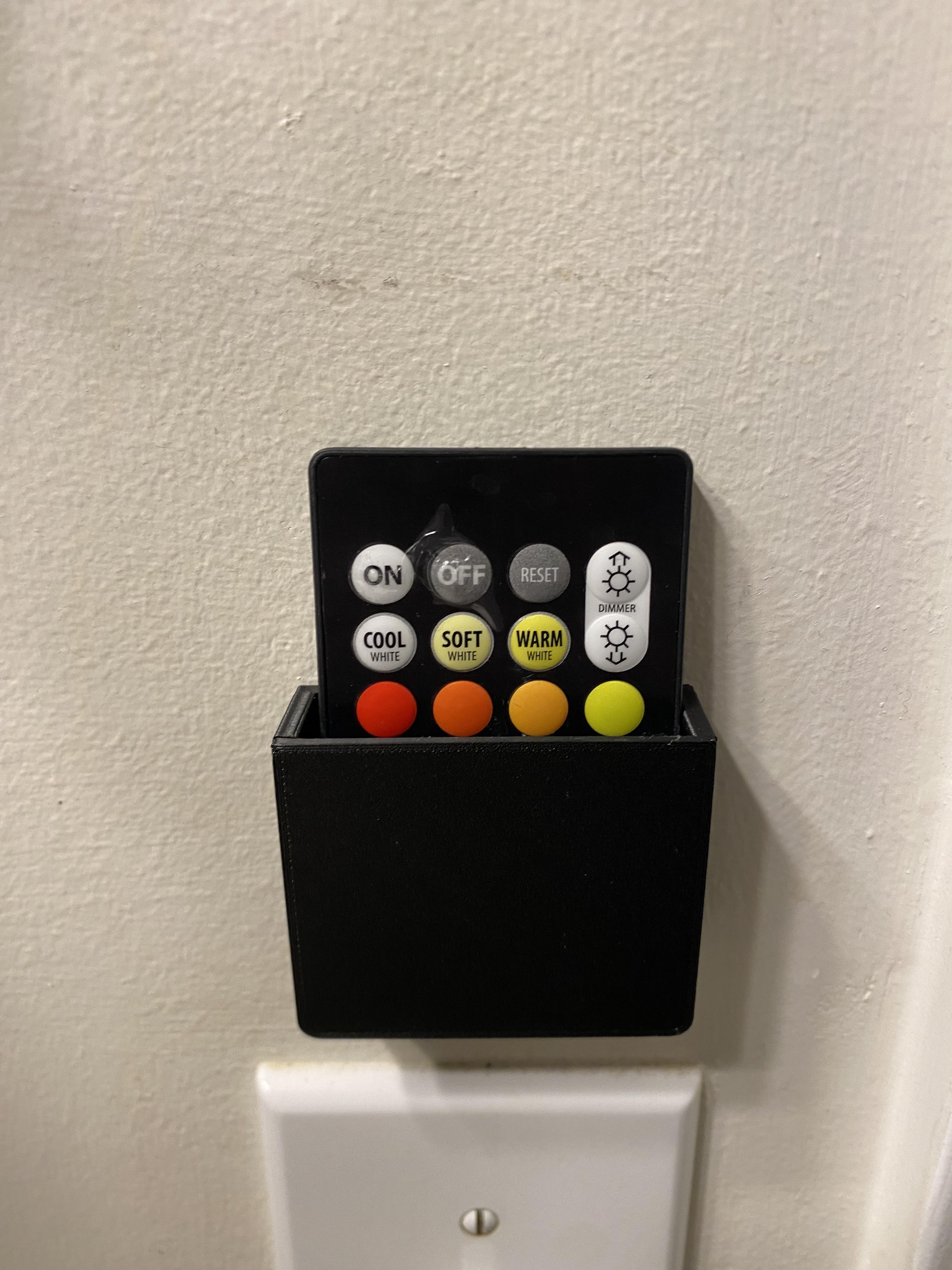 LED remote wall holder