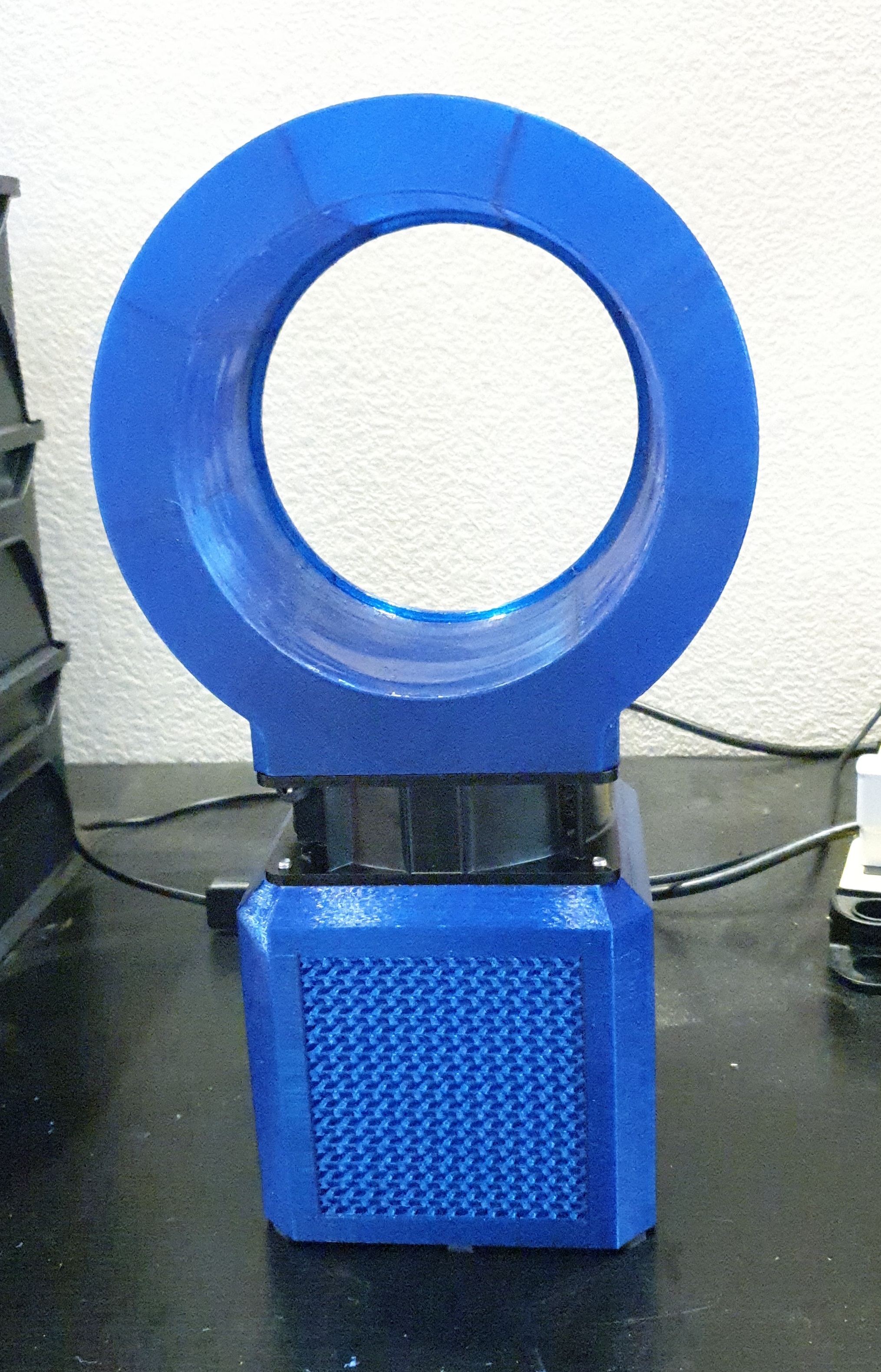 Bladeless fan powered by 120mm AC/DC fan, MK3/S/4/5, minimum support and assembly