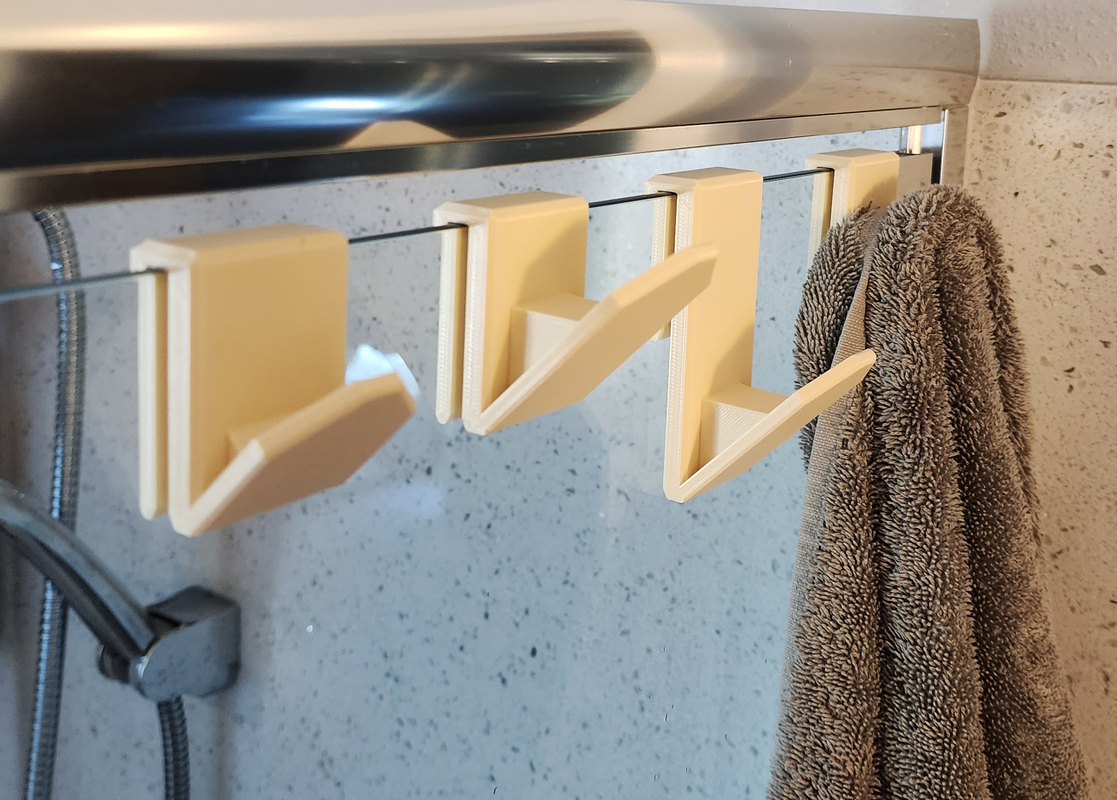 6/8/10mm Glass Door Towel Hooks - No Supports