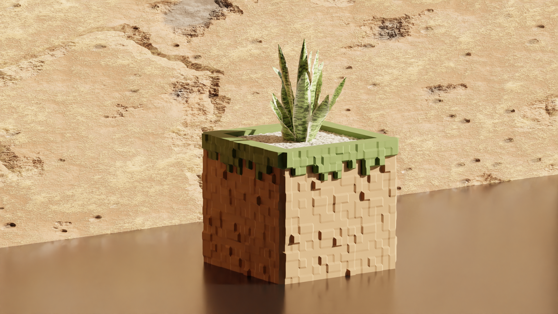 Grass Block - Minecraft Pot Plant