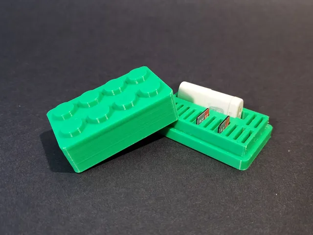 Lego Style Micro SD Card Holder
