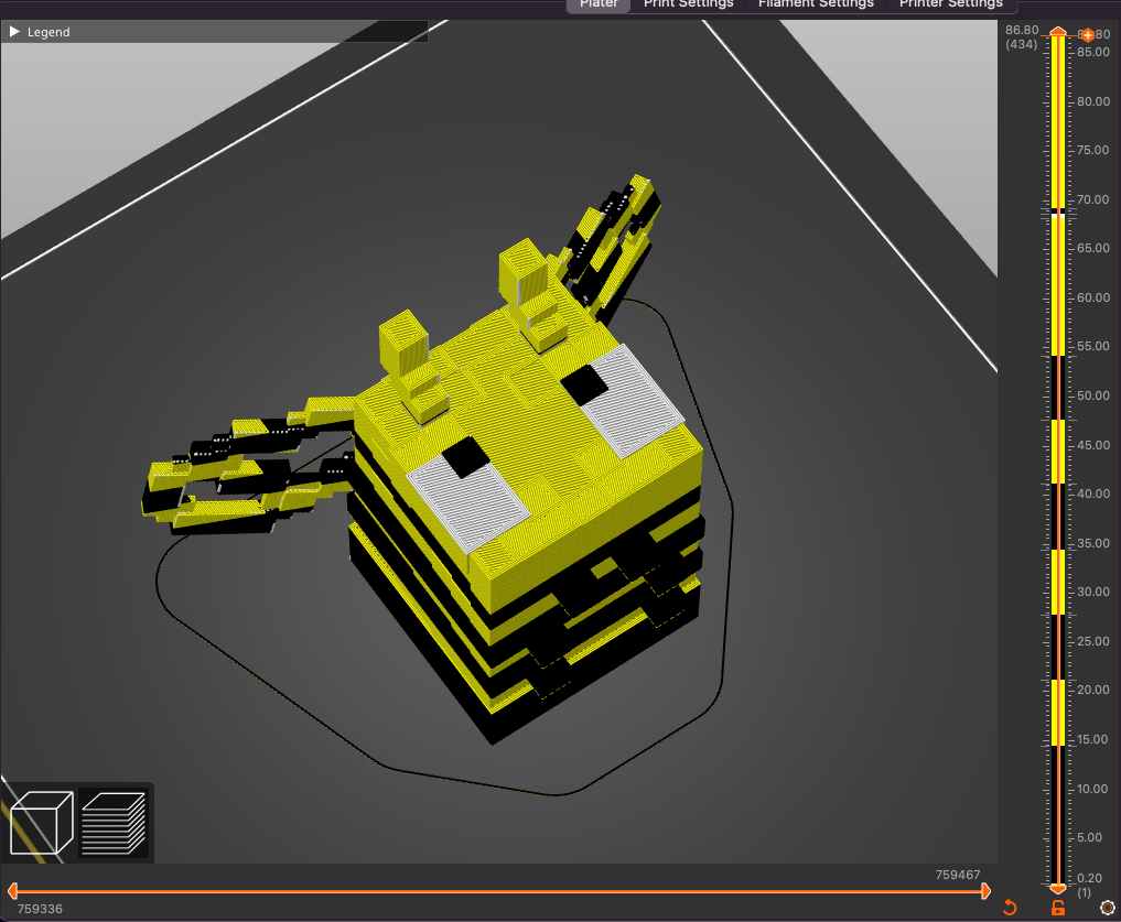 Bee minecraft pot plant by calebtimoteo download free stl model