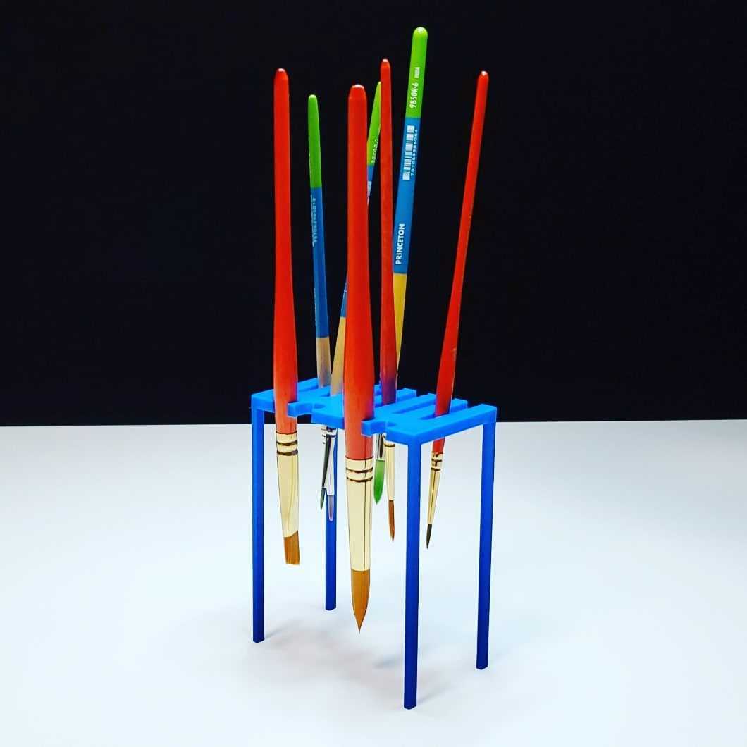 Paint brush rack by Karen Chau Designs | Download free STL model ...