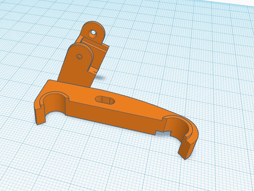 Ender 3 cable chain hot-end mount for small chain