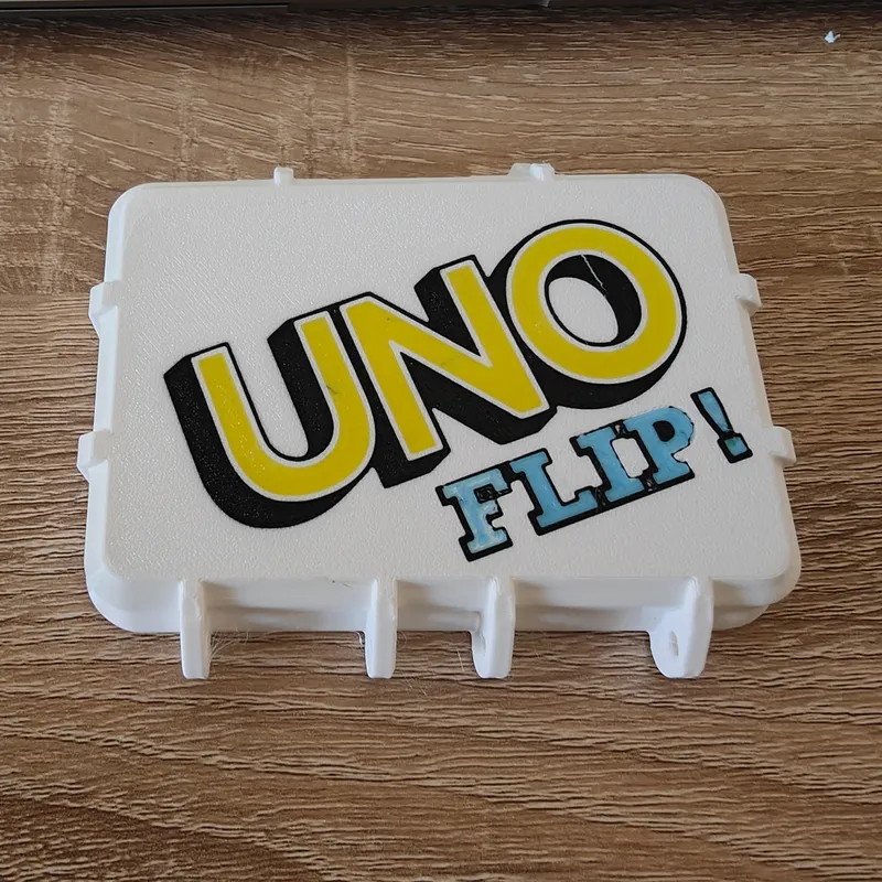 Uno Flip Card Game 3D Printed Rugged Box & Card Holder 