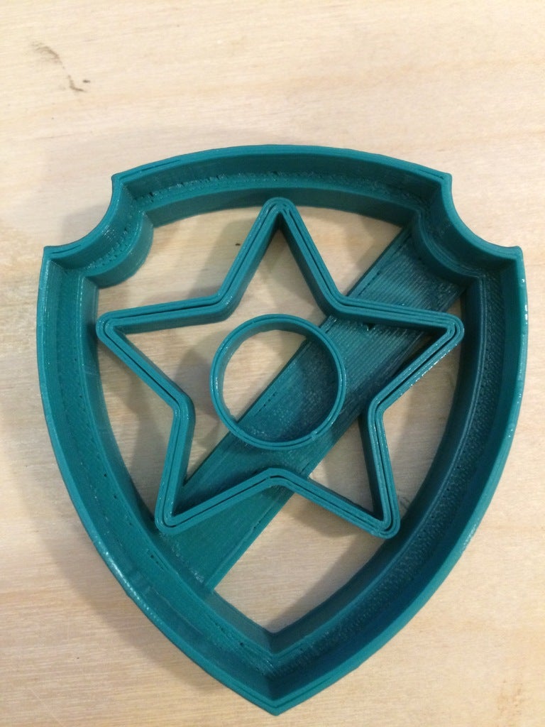 Paw Patrol Chase Badge Cookie Cutter FIXED