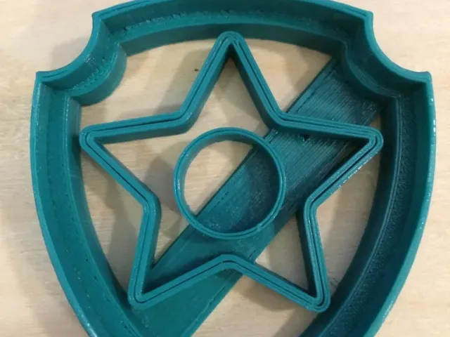 Paw Patrol Chase Badge Cookie Cutter FIXED
