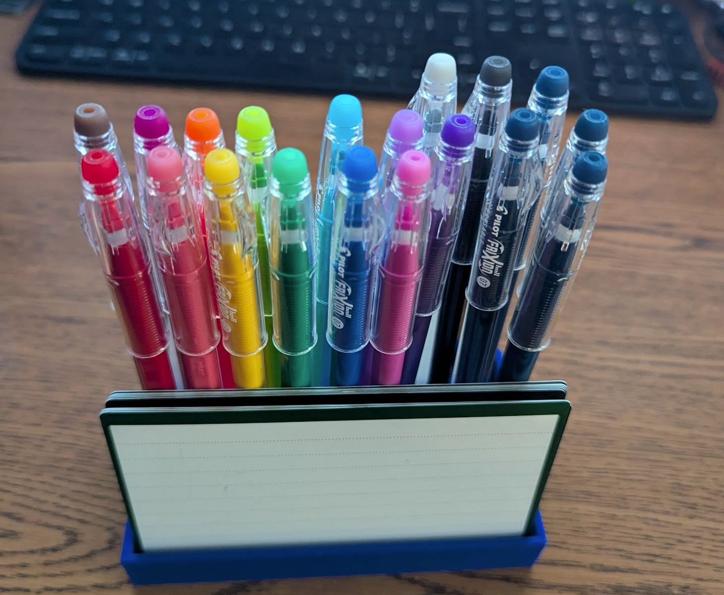 Rocketbook Cloud Card and Pilot Frixtion 0.7mm pen organizer