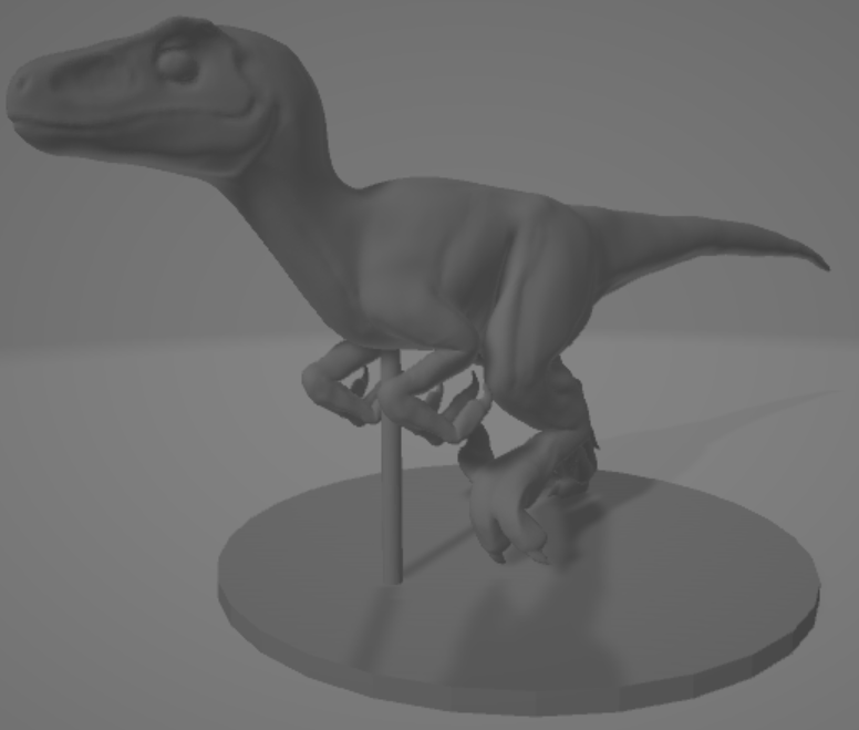 Velociraptor Running Statue