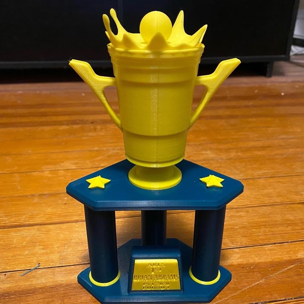 Beer Pong Trophy By Legendarycheez Download Free Stl Model