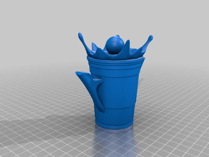 Floating Cup (smoother look, foolproof assembly) by bwaslo