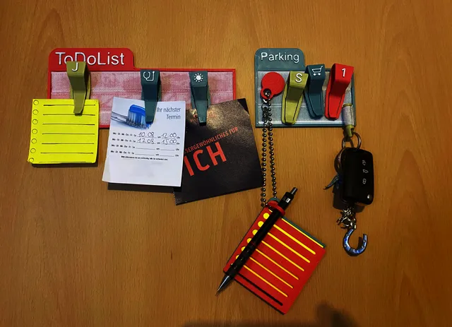 Velcro To Do List with accessories