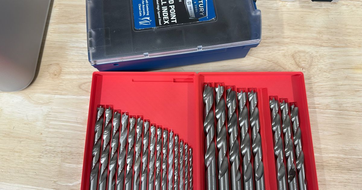 Gridfinity Drill Index for Brad Point Bits by exstyle Download free STL model