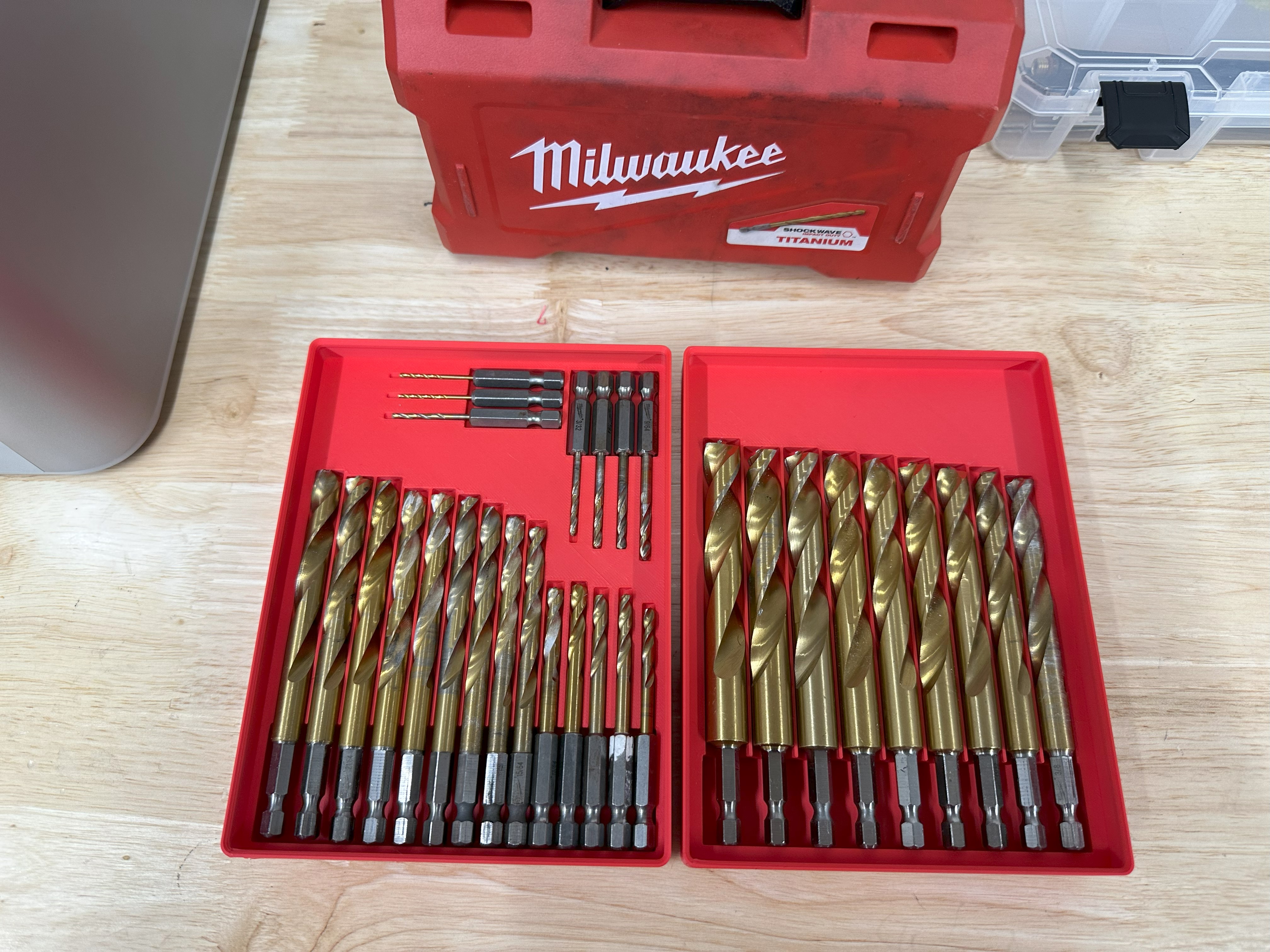 Gridfinity Drill Index for Milwaukee Bits