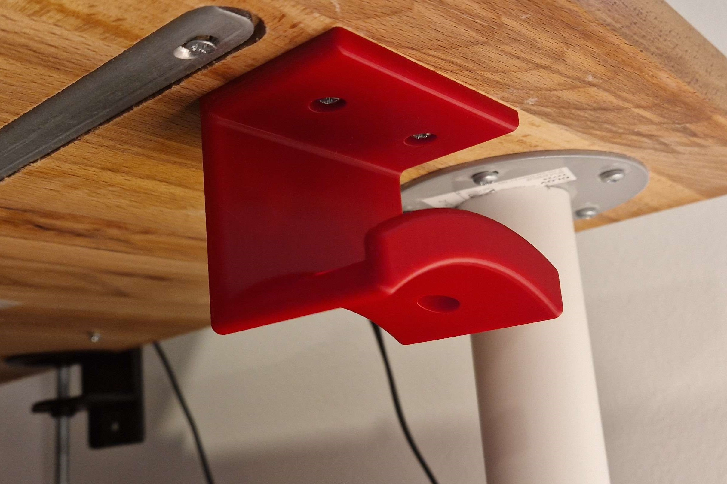 Wider Headphone hanger - Under desk w/ cable management by Tridense ...