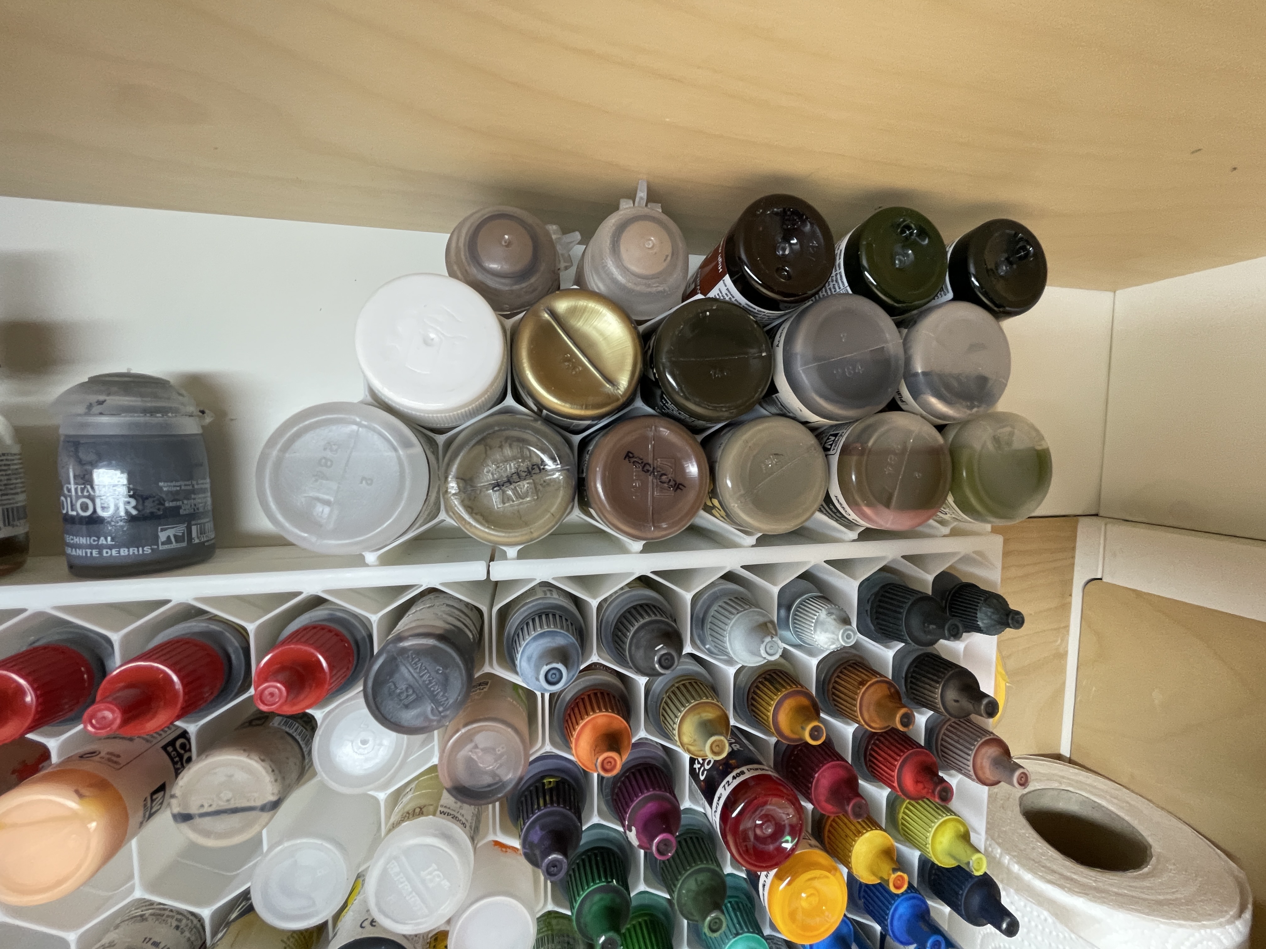 Wall mounted dropper bottle paint rack by ATree, Download free STL model