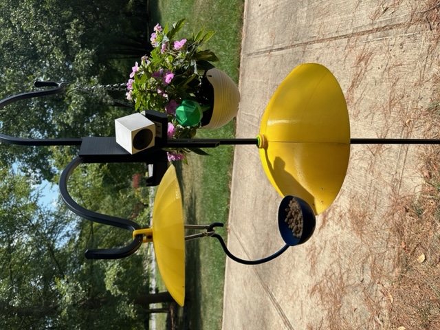 Wyze Outdoor Cam Mount for Dual Shepherd Hook - Can support two cameras to monitor bird feeders and bird houses