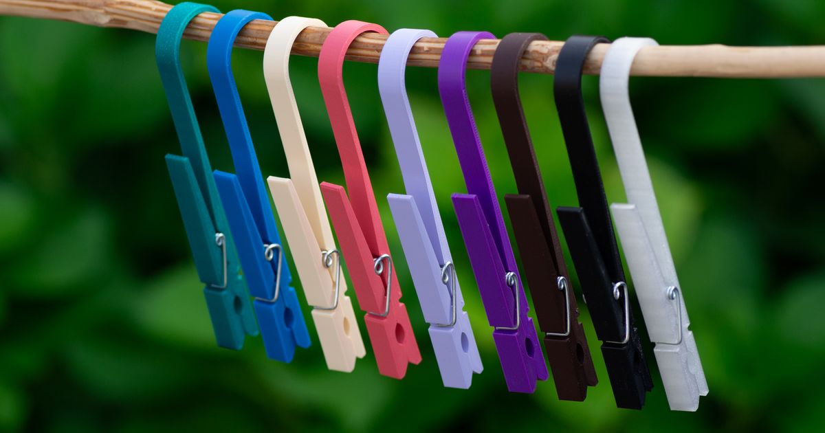 Clothespin Hanger by sumoafro Download free STL model