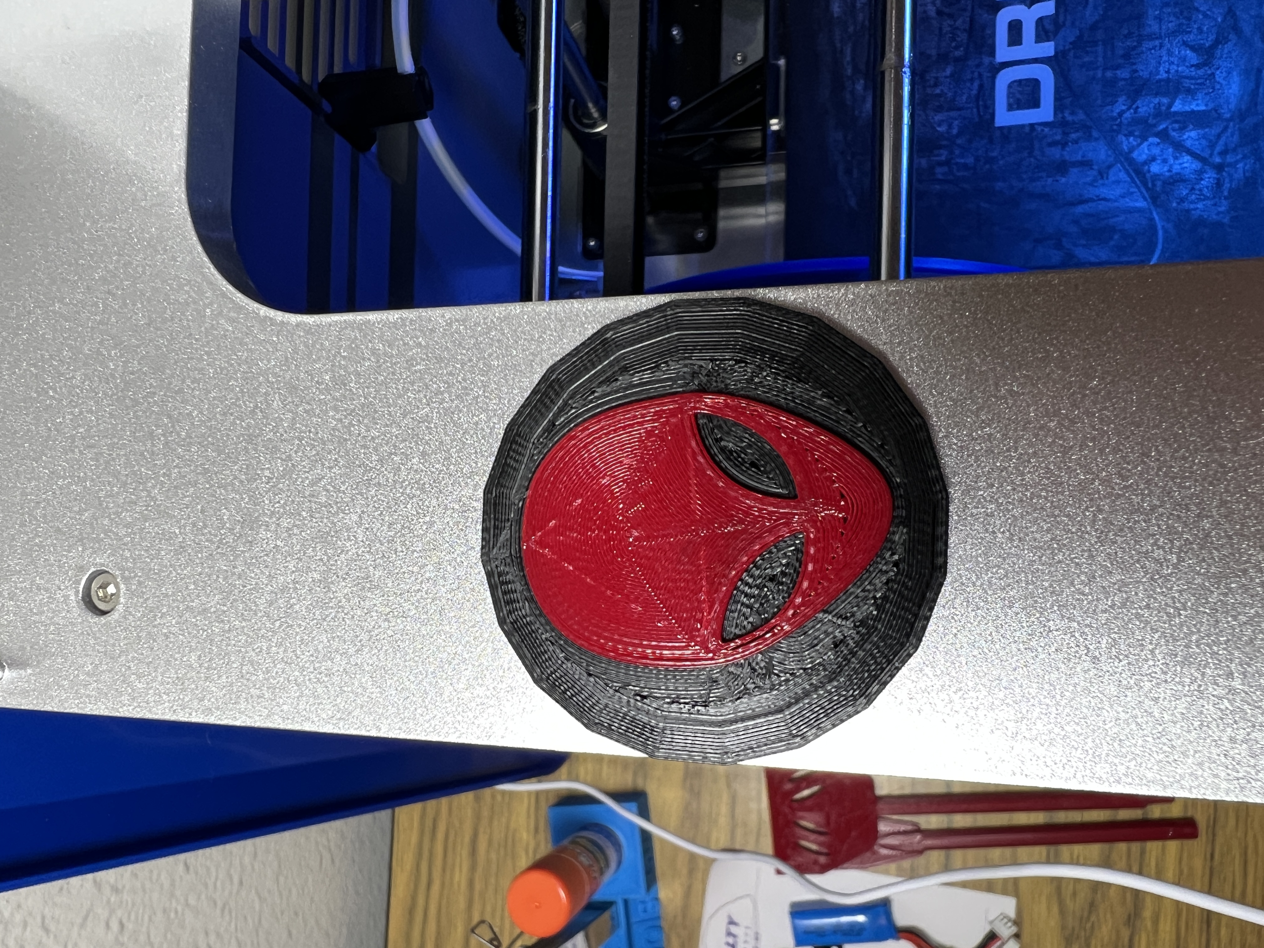 3D Alien UFO Morale Patch, Badge or Coin token