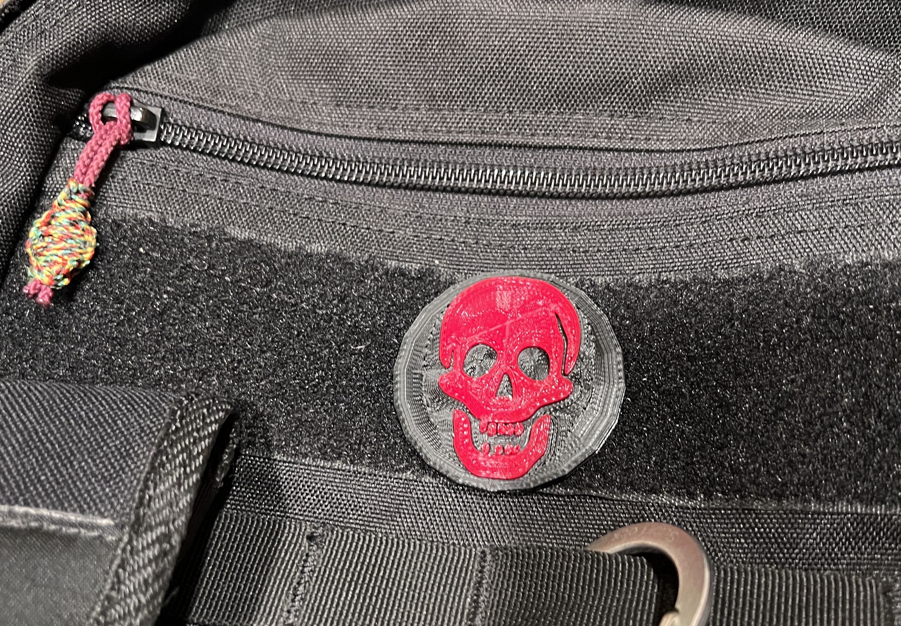 3D Skull Morale Patch, Badge or coin token