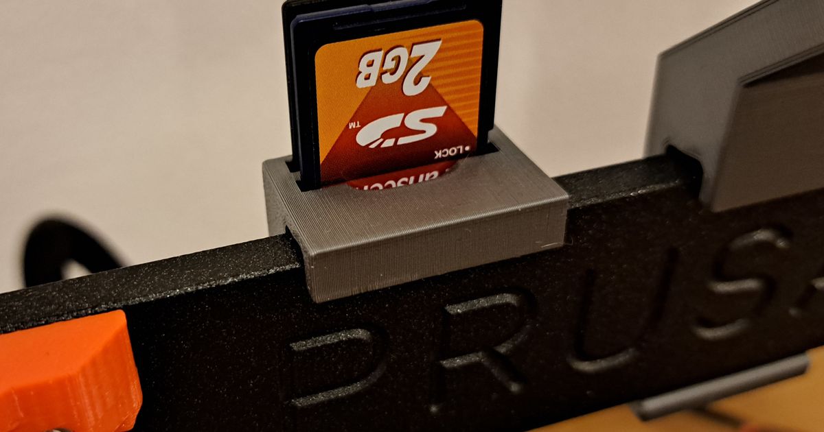Prusa SD card holder by ftobler Download free STL model