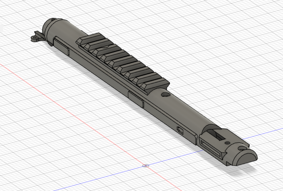 Simplified Rear Gas Cylinder For NP5 Gryphon (no switch no screen for manual pusher version)
