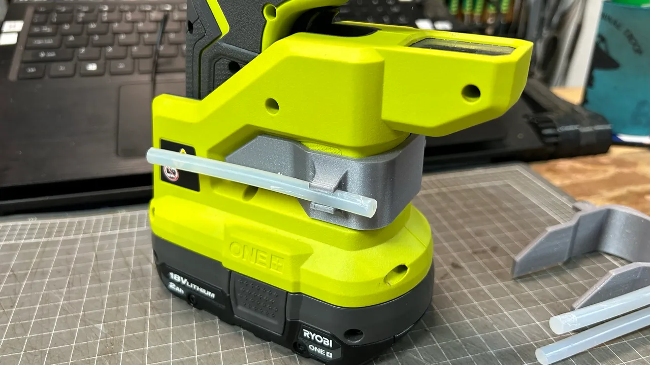 STL file Ryobi glue gun holder RGLM18 🔫・3D printing model to download・Cults